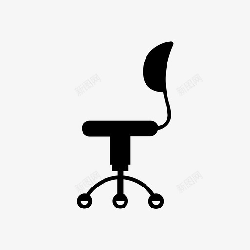 办公椅家具座椅图标svg_新图网 https://ixintu.com 办公椅 家具 座椅 轮椅