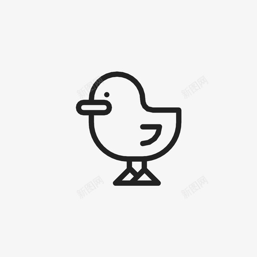 鸭子动物小鸭图标svg_新图网 https://ixintu.com 动物 小鸭 鸭子 黄色