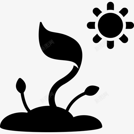 植物生长自然四季图标svg_新图网 https://ixintu.com 四季 植物生长 自然