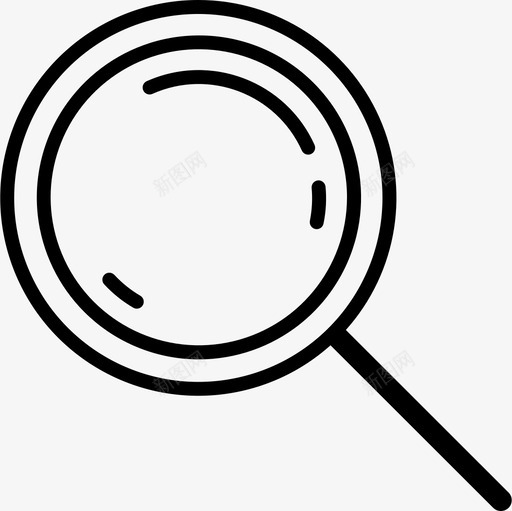 搜索玻璃镜头图标svg_新图网 https://ixintu.com 搜索 放大镜 玻璃 看 镜头