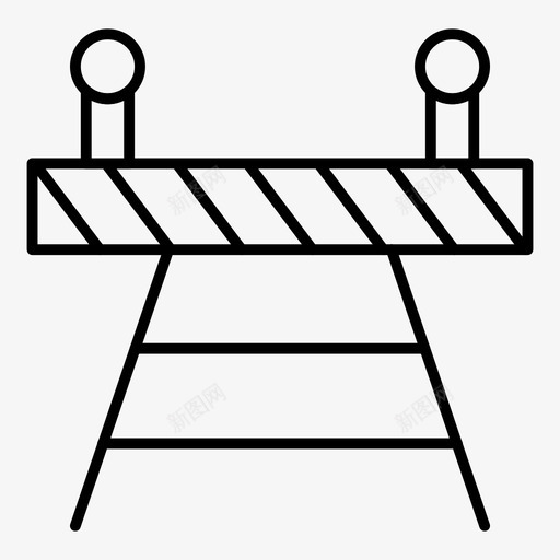 障碍物建筑道路图标svg_新图网 https://ixintu.com 交通 安全 安全细线图标 建筑 运输 道路 障碍物