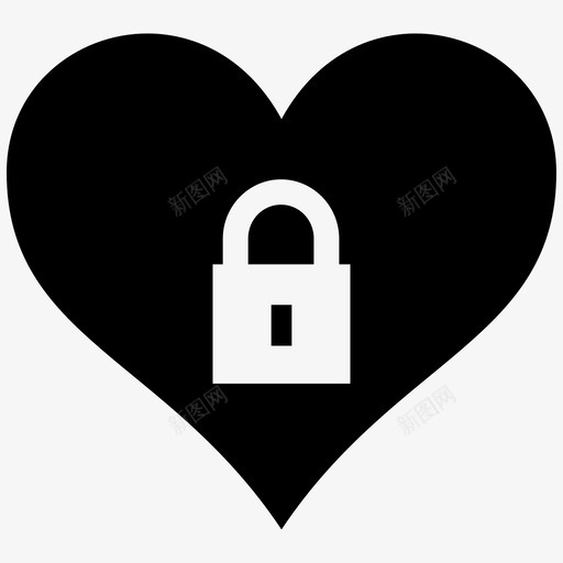 心锁爱图标svg_新图网 https://ixintu.com 心 情人节 爱 锁