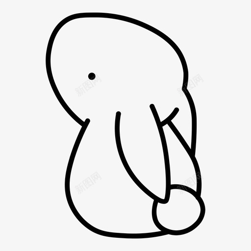 兔子动物不残忍图标svg_新图网 https://ixintu.com 不残忍 兔子 动物 可爱