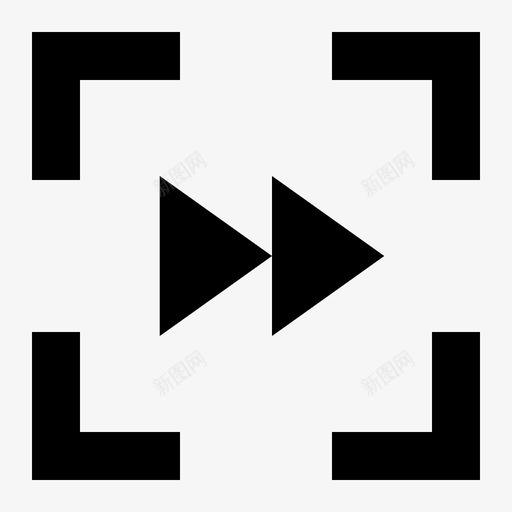 前进媒体音乐图标svg_新图网 https://ixintu.com 停止 前进 基本工具 媒体 播放器 音乐