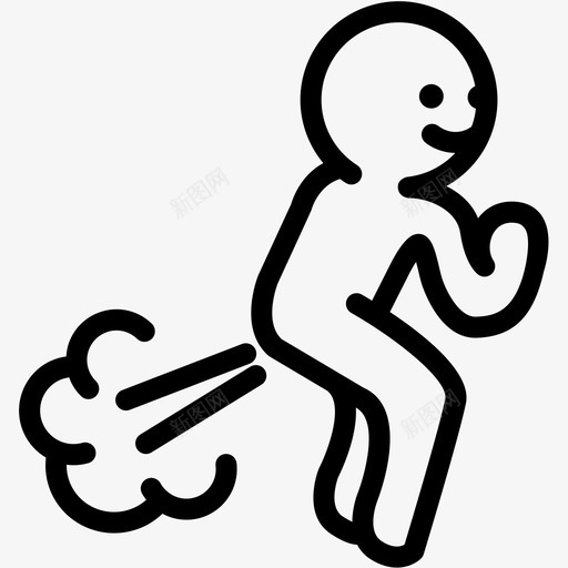 放屁煤气男人图标svg_新图网 https://ixintu.com 快乐男人人力资源和生活方式 放屁 煤气 男人 臭男人