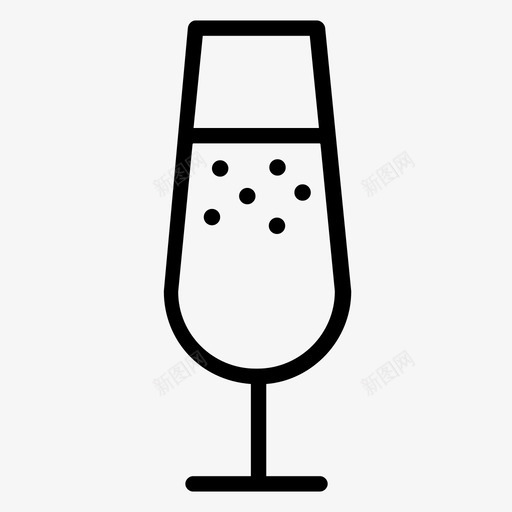 香槟酒杯庆祝圣诞节图标svg_新图网 https://ixintu.com 圣诞节 庆祝 香槟酒杯
