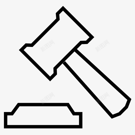 木槌法官铁锤律师图标svg_新图网 https://ixintu.com 律师 木槌法官 金融律师 铁锤