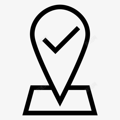 地图标识检查点位置svg_新图网 https://ixintu.com 位置 地图和导航线图标 地图标识 检查点 目标