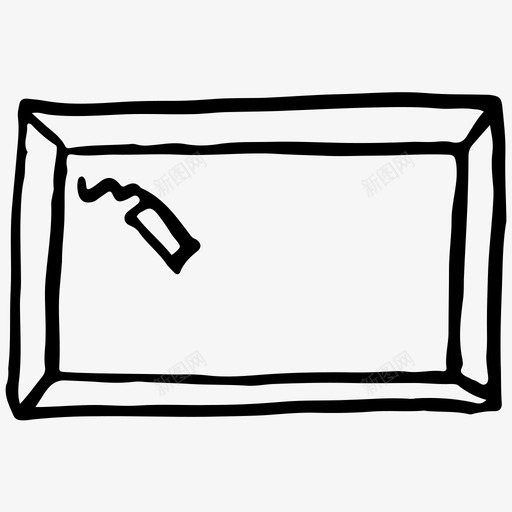 黑板学校素描图标svg_新图网 https://ixintu.com 学校 素描 黑板