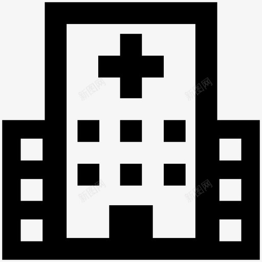 建筑医院医务室图标svg_新图网 https://ixintu.com 医务室 医疗中心 医院 建筑 建筑雕文24 疗养院