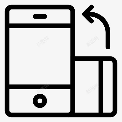 界面锁定移动图标svg_新图网 https://ixintu.com 旋转 电话 界面 移动 网络通信线路图标 锁定