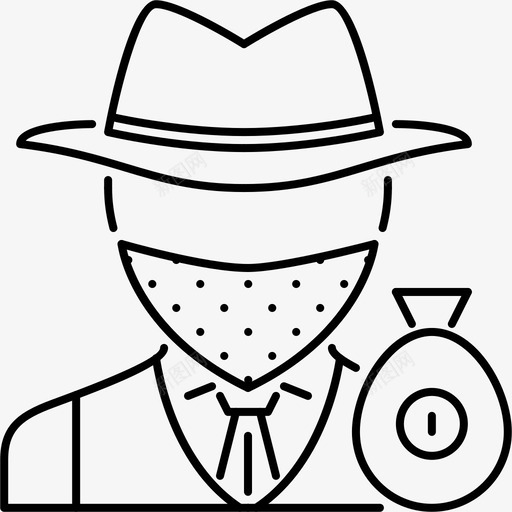 强盗包钱图标svg_新图网 https://ixintu.com 包 坏男孩大纲64x64 强盗 西 野 钱