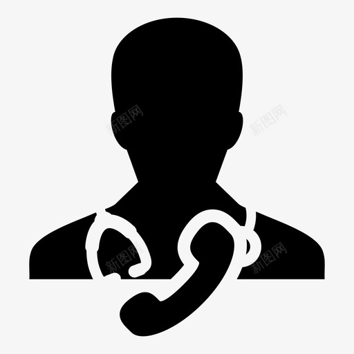 医生咨询医疗保健图标svg_新图网 https://ixintu.com 医生 医生载体图标 医疗 医疗保健 医院 听诊器 咨询 支持