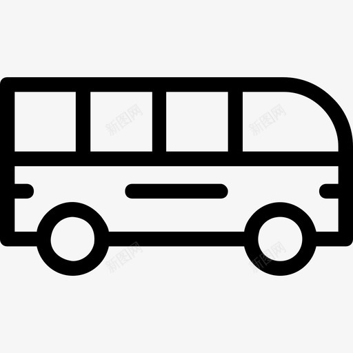 校车汽车巴士交通工具图标svg_新图网 https://ixintu.com 交通工具 学校和教育平滑线图标 校车 汽车巴士 车辆