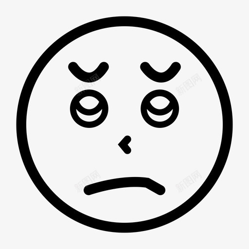 无助沮丧懊悔图标svg_新图网 https://ixintu.com 不舒服 叹气沮丧 情绪化 懊悔 无助 沮丧 生病