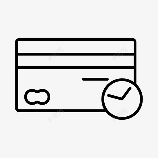 等待付款信用卡金融图标svg_新图网 https://ixintu.com 信用卡 等待付款 货币 金融