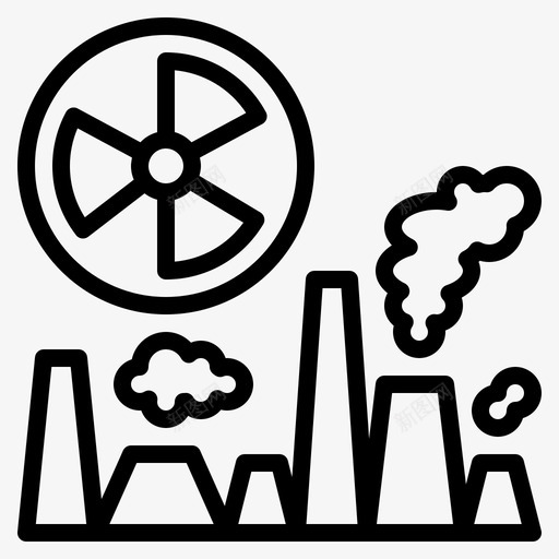 核能电力热能图标svg_新图网 https://ixintu.com 反应堆 核能 热能 电力 能源