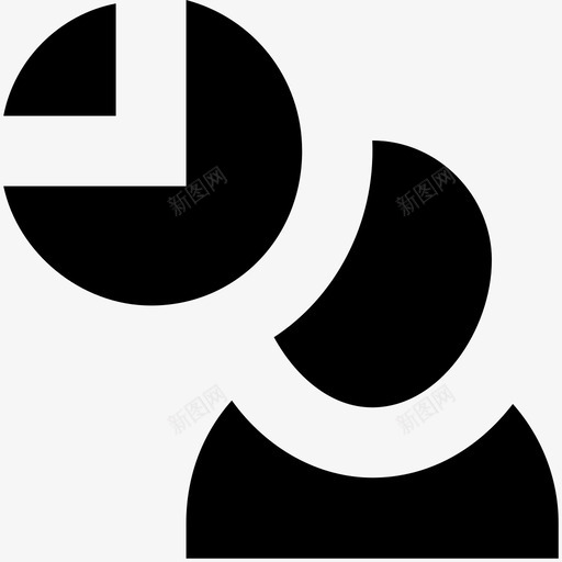业务人员饼图统计图标svg_新图网 https://ixintu.com 业务人员 业务图表和图表字形16 培训 统计 饼图