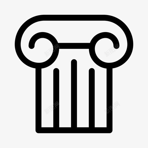 柱子建筑历史图标svg_新图网 https://ixintu.com 历史 建筑 建筑3 柱子
