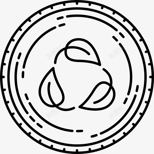 循环生态叶图标svg_新图网 https://ixintu.com 叶 循环 生态 自然 自然概述