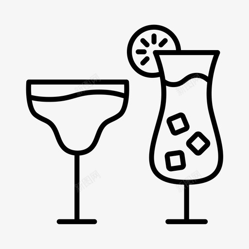 鸡尾酒酒酒吧图标svg_新图网 https://ixintu.com 庆祝 聚会 酒 酒吧 饮料 鸡尾酒