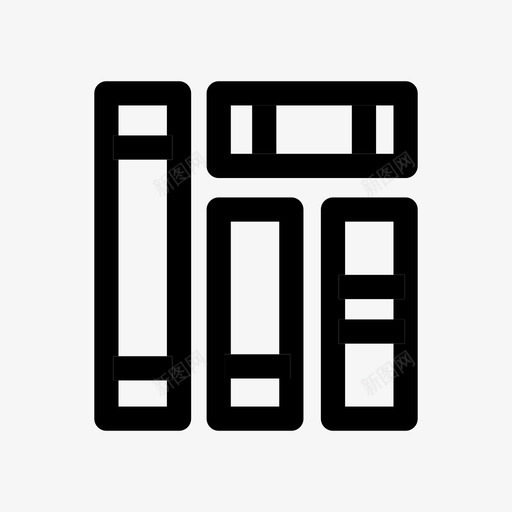 排列存档书籍图标svg_新图网 https://ixintu.com 书籍 仪表板ui 存档 排列 文件 文档 组织