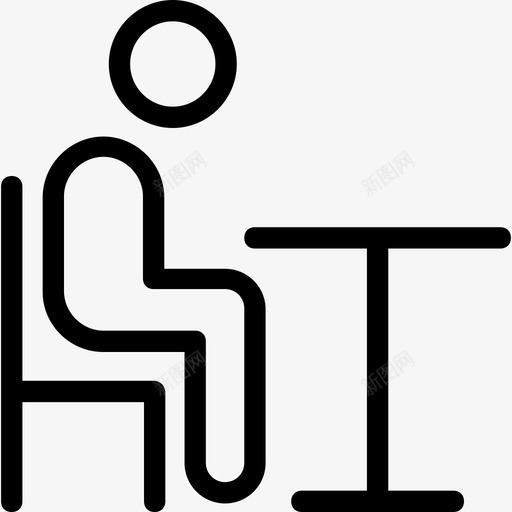 教室课桌学校图标svg_新图网 https://ixintu.com 学习 学校 学校和教育平滑线图标 学生 教室 课桌