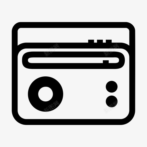 收音机调频收音机媒体图标svg_新图网 https://ixintu.com 媒体 收音机 电台 老式收音机 调频收音机