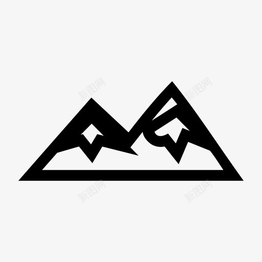 山高度风景图标svg_新图网 https://ixintu.com 山 自然 顶端 风景 高度