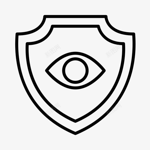保安警徽观察图标svg_新图网 https://ixintu.com 保安 监视 观察 警官 警徽