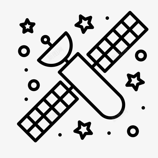 卫星轨道科幻图标svg_新图网 https://ixintu.com 卫星 太空 太阳系 科幻 航天飞机 轨道