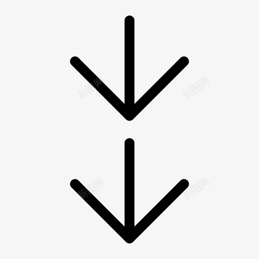 快速后退箭头下降图标svg_新图网 https://ixintu.com 下降 减速 后退 导航箭头爸爸 快速后退 箭头
