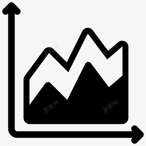 图表分析区域图图标svg_新图网 https://ixintu.com 业务图 分析 区域图 图表 增长 销售