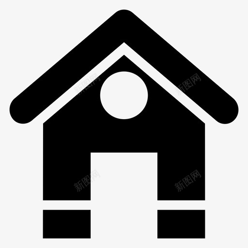 住宅建筑合同图标svg_新图网 https://ixintu.com 不动产 住宅 合同 建筑 房产 网络通信标志符号