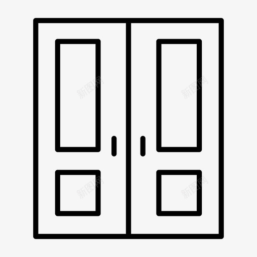 门入口出口图标svg_新图网 https://ixintu.com 入口 出口 滑动 门