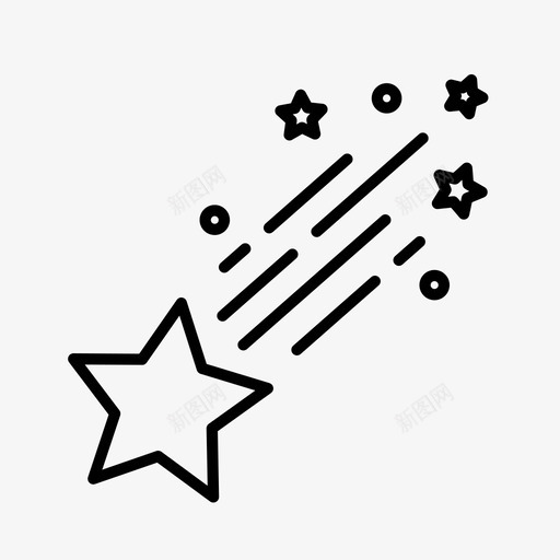 流星星系科幻图标svg_新图网 https://ixintu.com 太空 太阳系 恒星 星系 流星 科幻