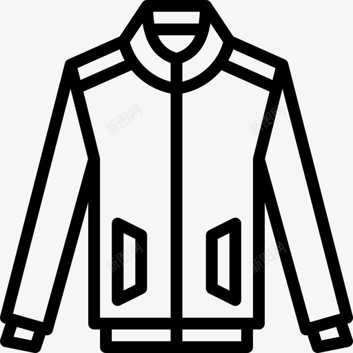 轰炸机夹克服装男式图标svg_新图网 https://ixintu.com 服装 男式 男式服装轮廓 男装 轰炸机夹克