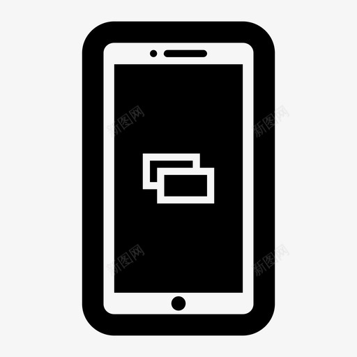 智能手机菜单应用程序手机图标svg_新图网 https://ixintu.com 屏幕 应用程序 手机 智能手机菜单