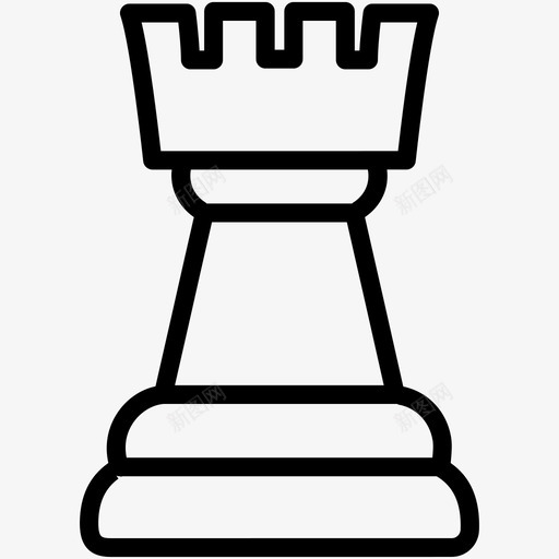 国际象棋城堡游戏图标svg_新图网 https://ixintu.com 体育奖励 国际象棋 城堡 战略 游戏 车