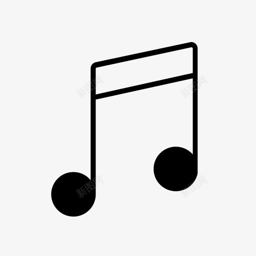 音符符号曲调图标svg_新图网 https://ixintu.com 曲调 符号 音符