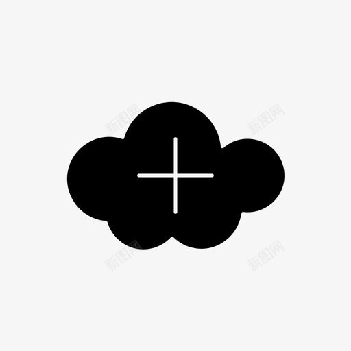 icloud添加云存储图标svg_新图网 https://ixintu.com icloud icloud存储 云存储 添加