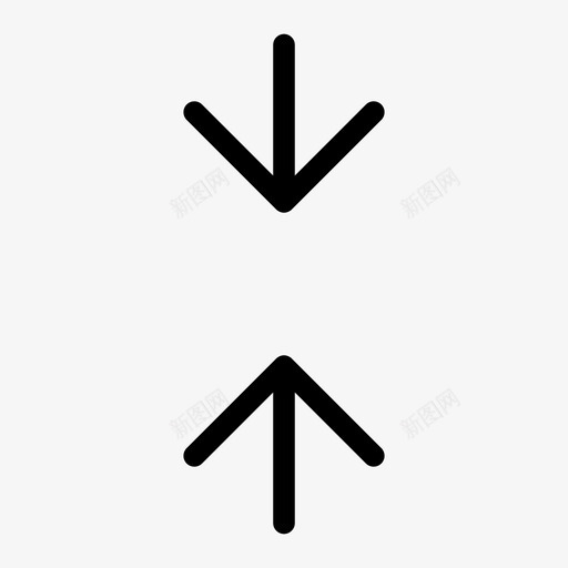 向下和向上减少缩小差距图标svg_新图网 https://ixintu.com 减少 向下和向上 导航箭头 缩小 缩小差距 缩短