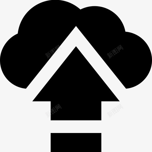 云计算箭头云上传图标svg_新图网 https://ixintu.com icloud 上传 云上传 云计算 云计算glyph24 箭头