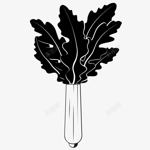 菊苣食物花园图标svg_新图网 https://ixintu.com 绿色 自然 花园 菊苣 蔬菜 食物