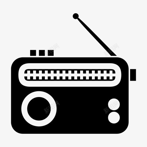 收音机调幅收音机媒体图标svg_新图网 https://ixintu.com 媒体 收音机 电台 老式收音机 调幅收音机