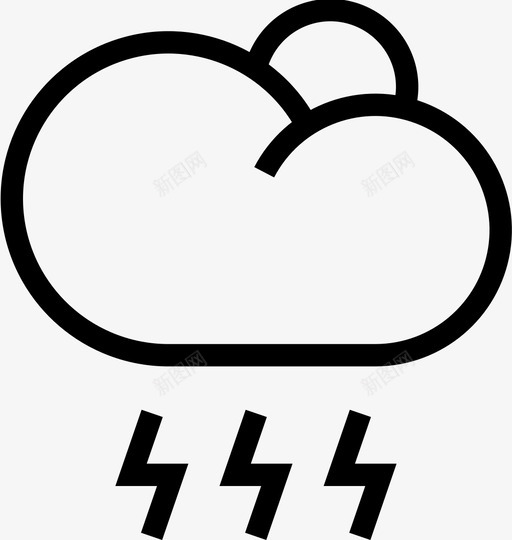 天气大气云图标svg_新图网 https://ixintu.com 云 大气 天气 天气状况 天气预报 风暴