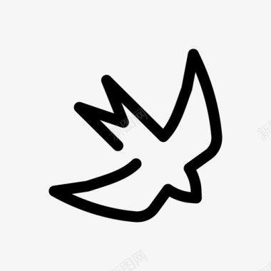 燕子小鸟飞翔图标图标