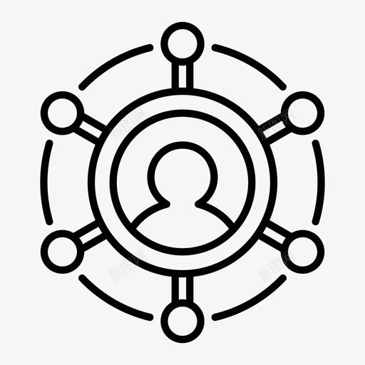 网络联盟共享图标svg_新图网 https://ixintu.com 共享 社交 网络 联盟 营销和广告线v01