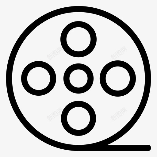 电影相册照片图标svg_新图网 https://ixintu.com 摄影 照片 电影 相册 网络通讯线路图标 视频