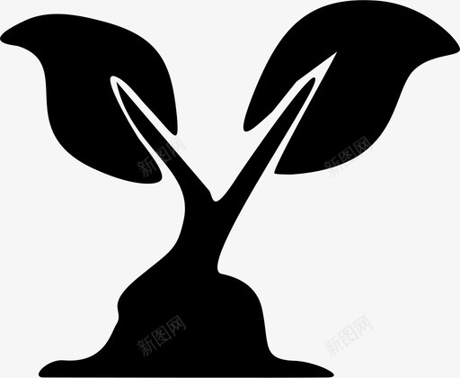 重新造林再次种植种子图标svg_新图网 https://ixintu.com 再次 可持续性 植物 种植种子 重新造林